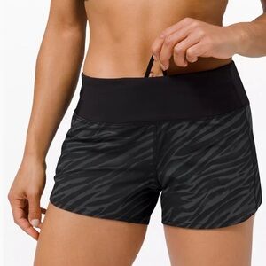 Black Zebra Print Women's Shorts